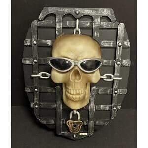 Halloween Animated Talking Skull 3D Picture Frame Gemmy Haunted Plaque Tested